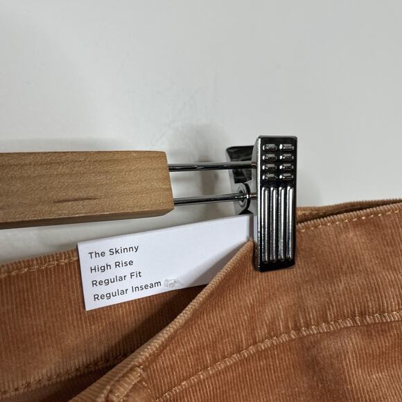 LOFT Skinny High Rise Corduroy Pants Brown Womens Size 31 12 Tan Academia - Picture 3 of 7